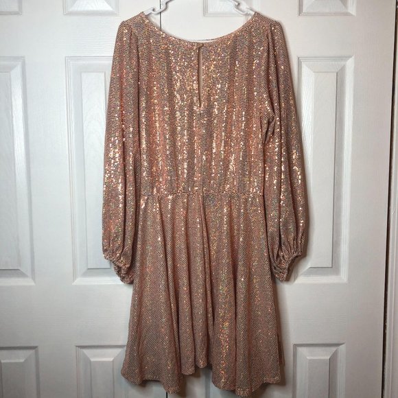 Good Time USA Champagne Sparkle Dress 2x - Picture 5 of 10